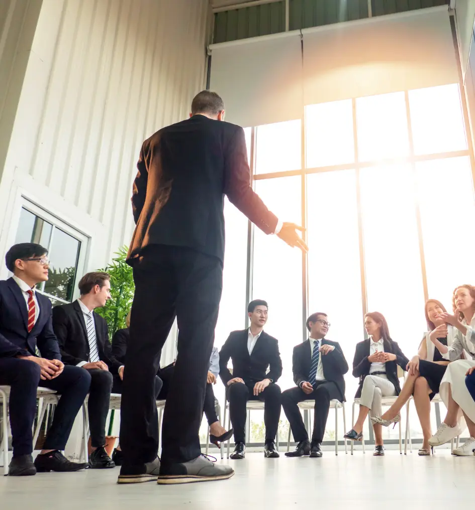 PHCDC trainer conducting Lean productivity workshop for corporate clients